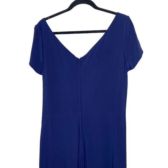 La Femme Short Sleeve Twist Knot A-Line Dress - Picture 6 of 10